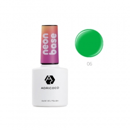 Цветная база ADRICOCO Neon base №06 - зеленое киви (8 мл.)