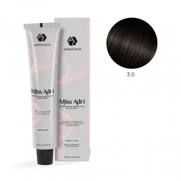 Крем-краска для волос ADRICOCO Miss Adri оттенок 3.0 Темный коричневый 100 мл