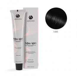 Крем-краска для волос ADRICOCO Miss Adri оттенок 1.00 Интенсивный черный 100 мл