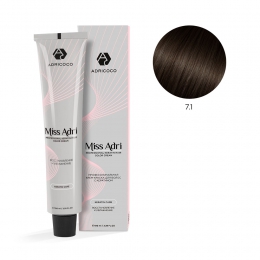 Крем-краска для волос ADRICOCO Miss Adri оттенок 7.1 Блонд пепельный 100 мл