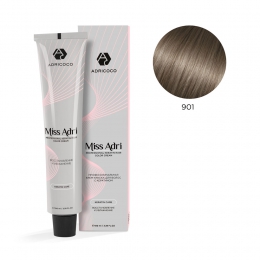 Крем-краска для волос ADRICOCO Miss Adri оттенок 901 Осветляющий пепельный 100 мл