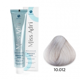 Крем-краска для волос ADRICOCO Miss Adri Brazilian Elixir Ammonia free 10.012 пл бл пр пеп пер 100мл