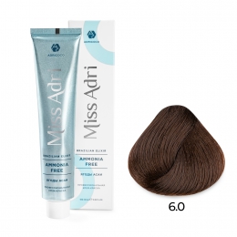 Крем-краска для волос ADRICOCO Miss Adri Brazilian Elixir Ammonia free 6.0 темный блонд 100 мл