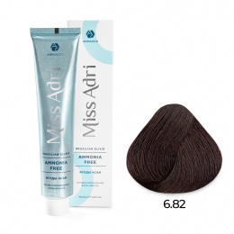 Крем-краска для волос ADRICOCO Miss Adri Brazilian Elixir Ammonia free 6.82 тем бл корич фиол 100мл