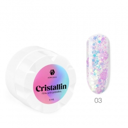 Гель для дизайна ногтей ADRICOCO Cristallin №03 "Прозрачный кристалл" (6 мл.)