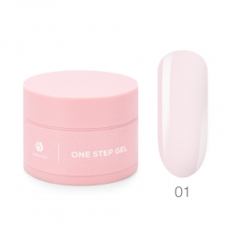 Гель для наращивания ногтей ADRICOCO One Step №01 прозрачный светло-розовый (30 мл.)