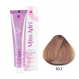 Крем-краска для волос Miss Adri Elite Edition, оттенок 10.1 Платиновый блонд пепельный, ADRICOCO, 100 мл