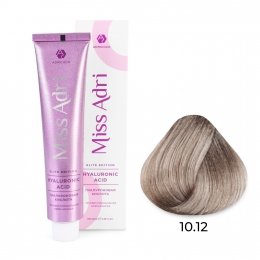 Крем-краска для волос Miss Adri Elite Edition, оттенок 10.12 Платиновый блонд пепельный перламутровый, ADRICOCO, 100 мл