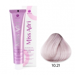 Крем-краска для волос Miss Adri Elite Edition, оттенок 10.21 Платиновый блонд фиолетовый пепельный, ADRICOCO, 100 мл