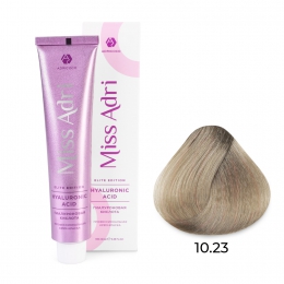 Крем-краска для волос Miss Adri Elite Edition, оттенок 10.23 Платиновый блонд перламутровый золотистый, ADRICOCO, 100 мл