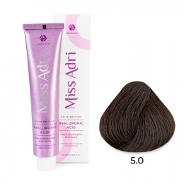 Крем-краска для волос Miss Adri Elite Edition, оттенок 5.0 Светлый коричневый, ADRICOCO, 100 мл