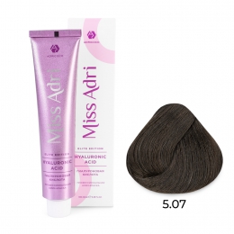 Крем-краска для волос Miss Adri Elite Edition, оттенок 5.07 Светлый коричневый холодный, ADRICOCO, 100 мл