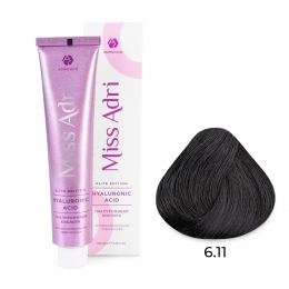 Крем-краска для волос Miss Adri Elite Edition, оттенок 6.11 Темный блонд интенсивный пепельный, ADRICOCO, 100 мл