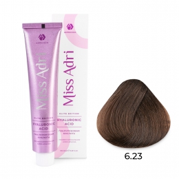 Крем-краска для волос Miss Adri Elite Edition, оттенок 6.23 Темный блонд перламутровый золотистый, ADRICOCO, 100 мл