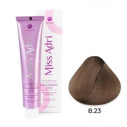 Крем-краска для волос Miss Adri Elite Edition, оттенок 8.23 Светлый блонд перламутровый золотистый, ADRICOCO, 100 мл