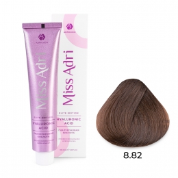 Крем-краска для волос Miss Adri Elite Edition, оттенок 8.82 Светлый коричневый фиолетовый блонд, ADRICOCO, 100 мл
